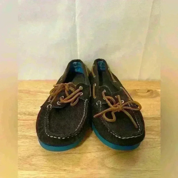 Men's Grey Sperry Slip On Canvas Boat Shoe Sneaker  Size 11 Loafer. - Picture 1 of 8